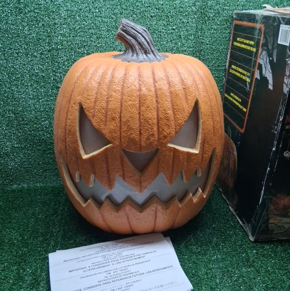 Costco Other - Costco 2018 20" Halloween Motion Sensor Jack O Lantern Pumpkin Light Sound w/Box